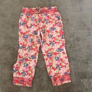 Floral polo pants